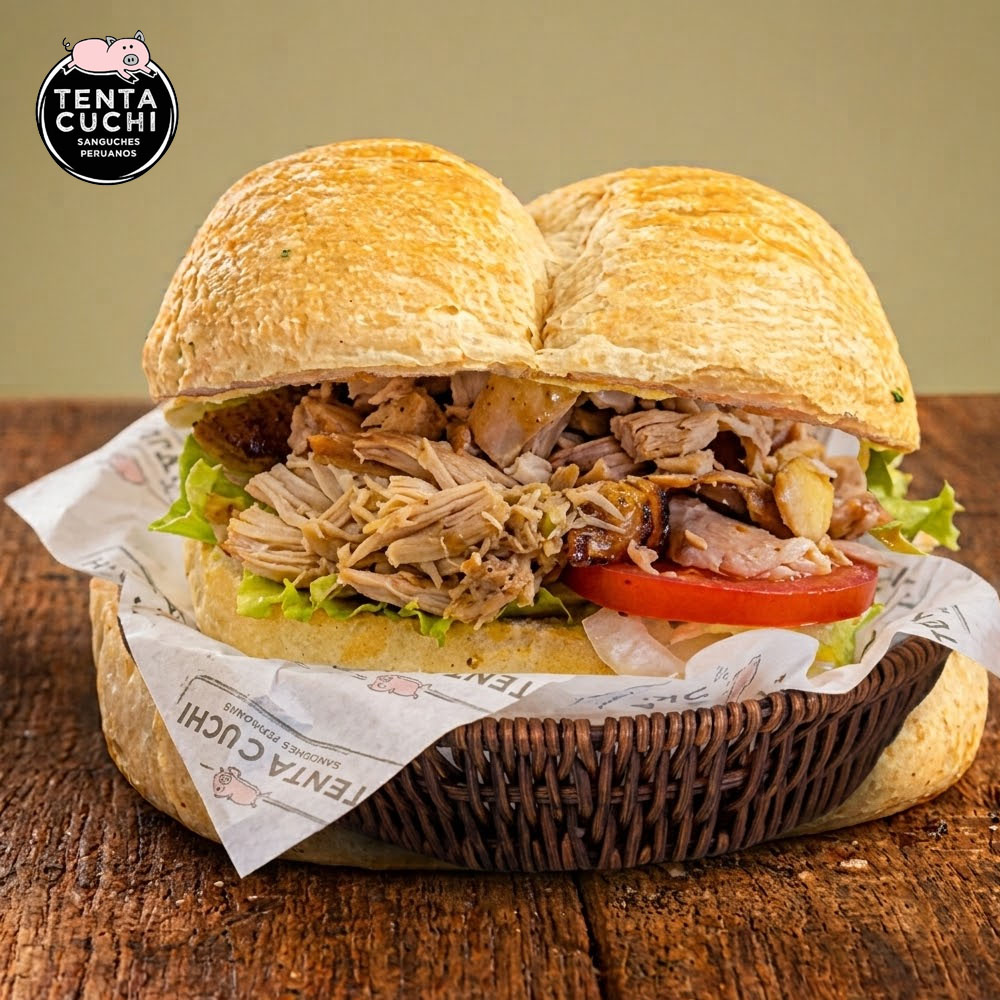 Pan con Pollo a la Brasa